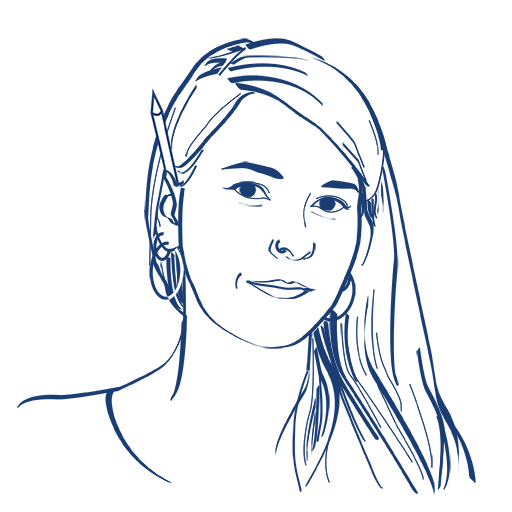 Animierte Zeichnung von Julia